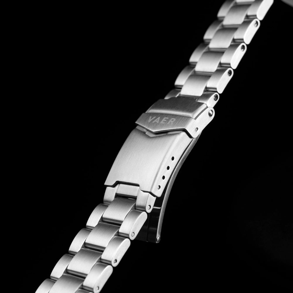 VAER | Premium Steel Dive Bracelet 39mm: Oyster Style, Milled Clasp ...