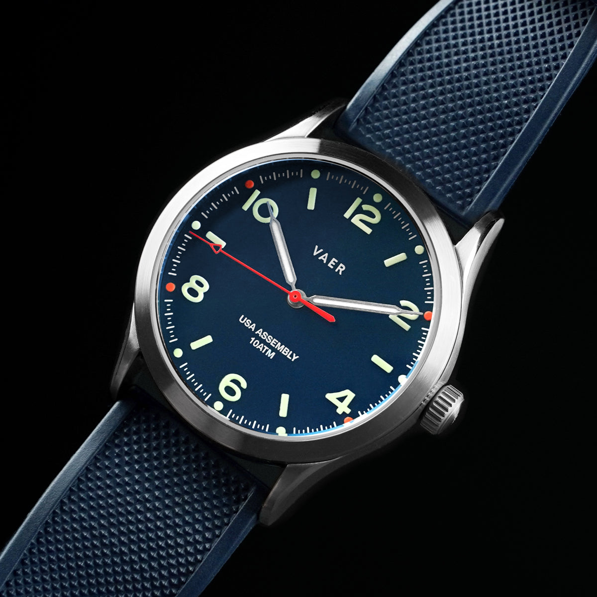 VAER | C5 Design Navy: 10ATM, Sapphire Glass, USA Assembled