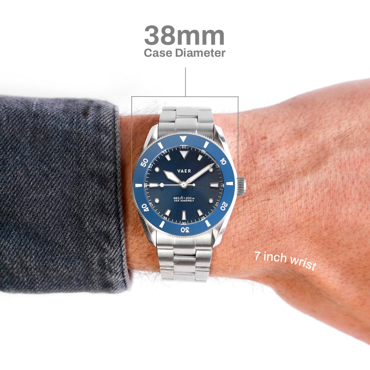 D4 Meridian - Navy Matte USA Solar 38mm