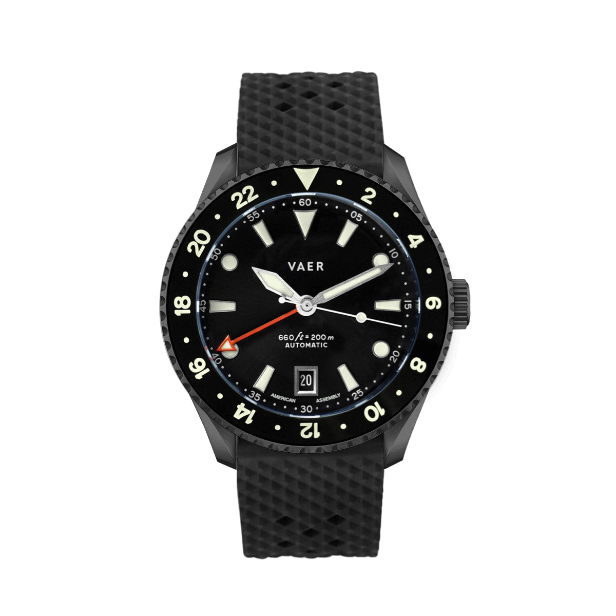 VAER | G5 Meridian True Navy/Black GMT: 20ATM, Sapphire Glass, USA