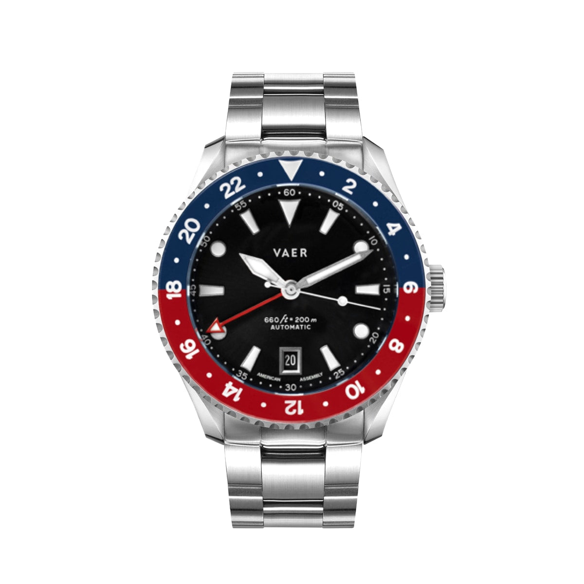 VAER | G5 Meridian True GMT: 20ATM, Sapphire Glass, Swiss Made