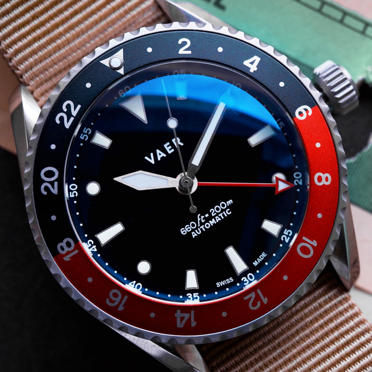 G7 Meridian Navy Red 39mm Swiss GMT