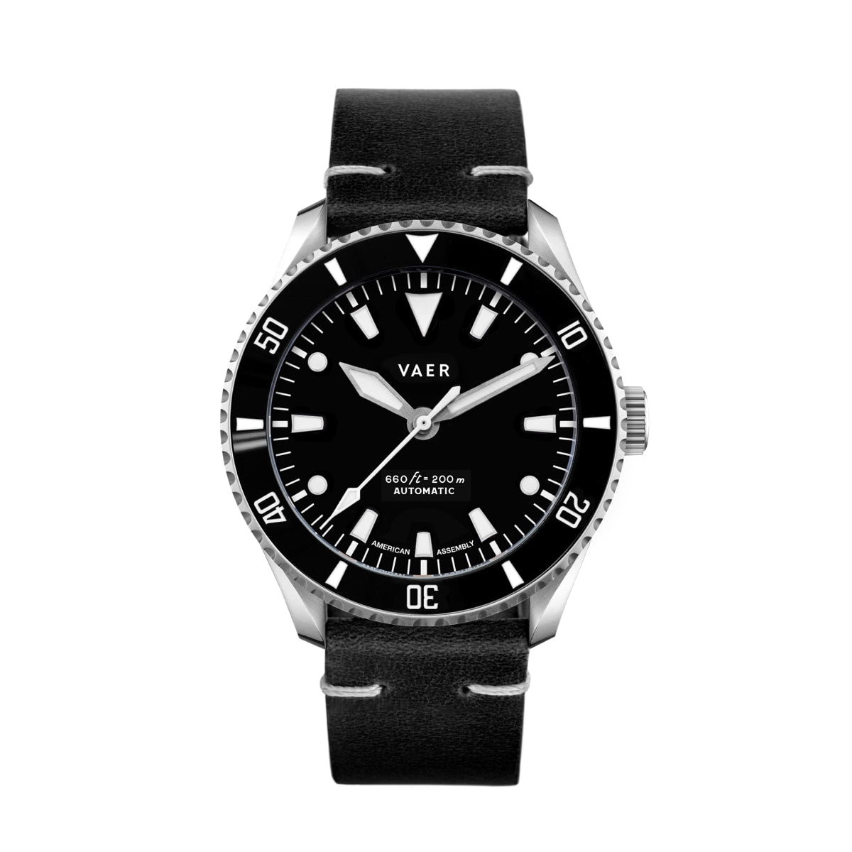 VAER | D5 USA Arctic White Diver: 20ATM, Sapphire Glass, USA Assembled